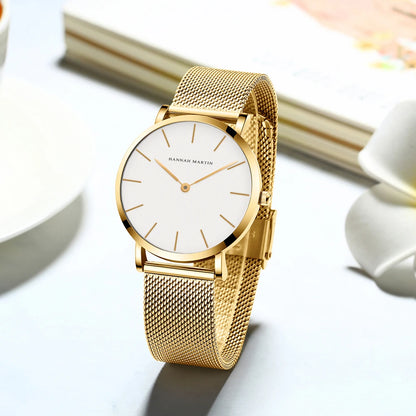 Women’s Rose Gold Quartz Watch – Elegant Bracelet Set