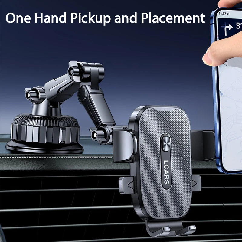 Car Phone Holder – 360° Adjustable with Strong Suction Cup.