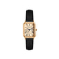 Retro Square Women’s Quartz Watch – Leather Strap
