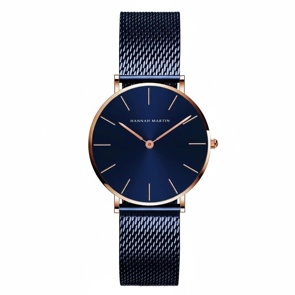 Women’s Rose Gold Quartz Watch – Elegant Bracelet Set