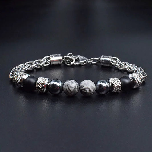 Natural Stone Beaded Bracelet