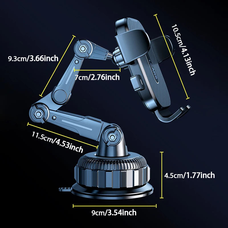 Car Phone Holder – 360° Adjustable with Strong Suction Cup.