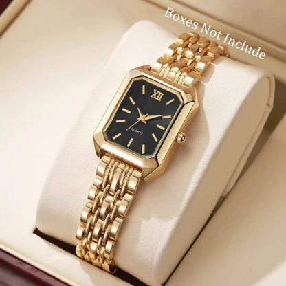 Elegant Rectangular Women’s Quartz Watch