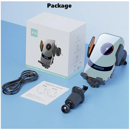 Auto-Clamp Wireless Car Charger – 60W Fast Charging