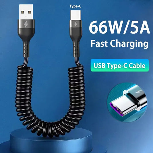 66W Retractable USB-C Cable